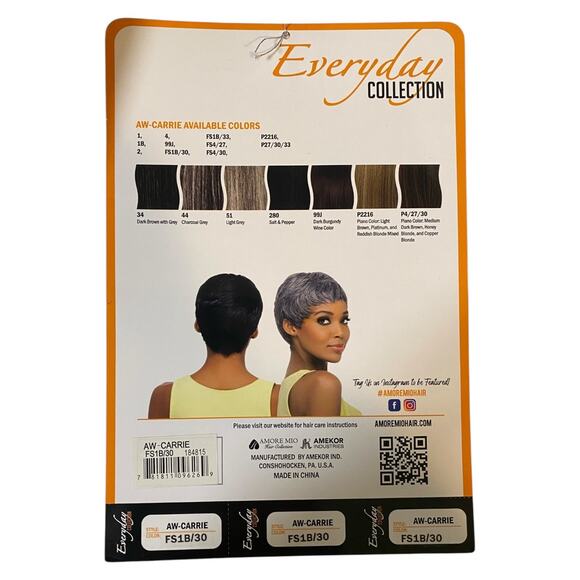 Off Black Copper Synthetic Boy Cut Pixie Everyday Wig FS1B/30 NWT - A959 - Picture 10 of 13